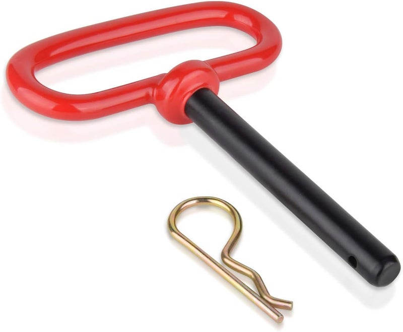 Comonc1/2 Inch Trailer Hitch Pins and Clip Rubber-Coated Handle Red Handle Accessories Tow Hitch for Tractors,Clevis pin,2PCS (1/2 x 3-5/8) - Image 5